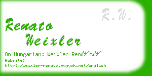 renato weixler business card